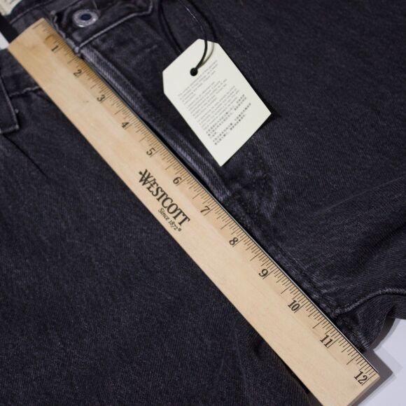 NWT $128 Levi's Premium 501 '90s Black Denim Studded Western Jeans Women 27x30 - Picture 15 of 16